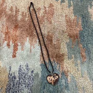 🚨 Copper Glitter Heart Necklace